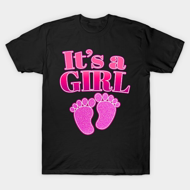 It's A Baby Girl - Cute Team Girl, Gender Reveal Party Gift For Men & Women T-Shirt by Art Like Wow Designs